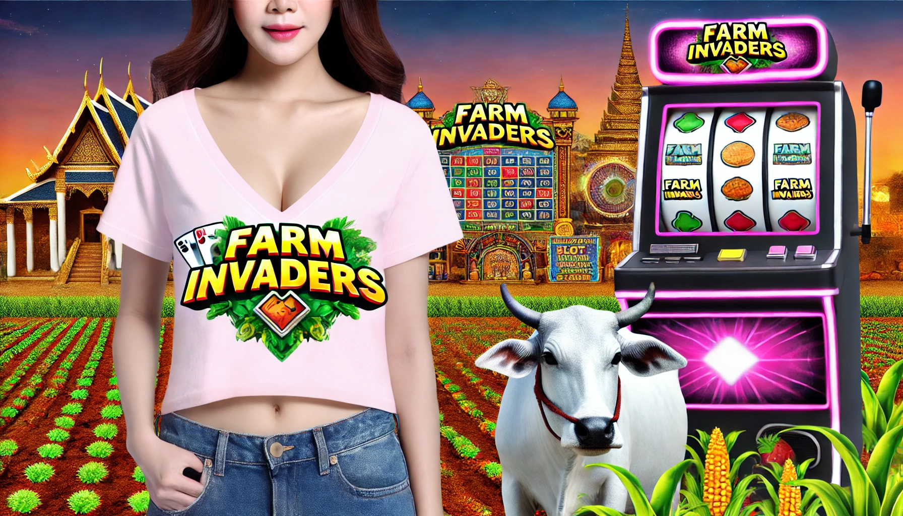 รีวิวเทคนิคสล็อตวัววัว Farm Invaders